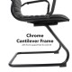 Batley Cantilever Black Frame Visitor Boardroom Leather Chair